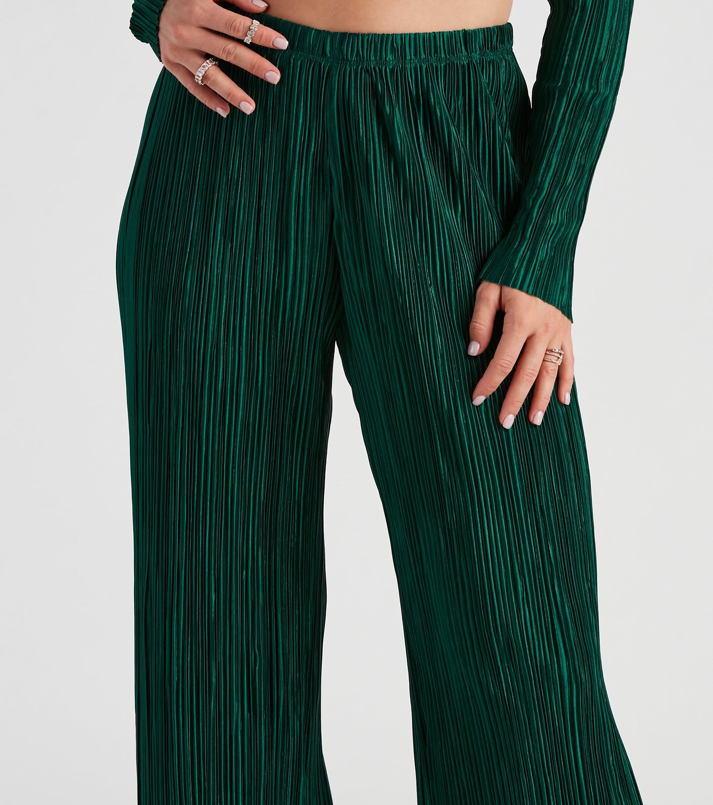 Dinner Date Satin Wide Leg Pants