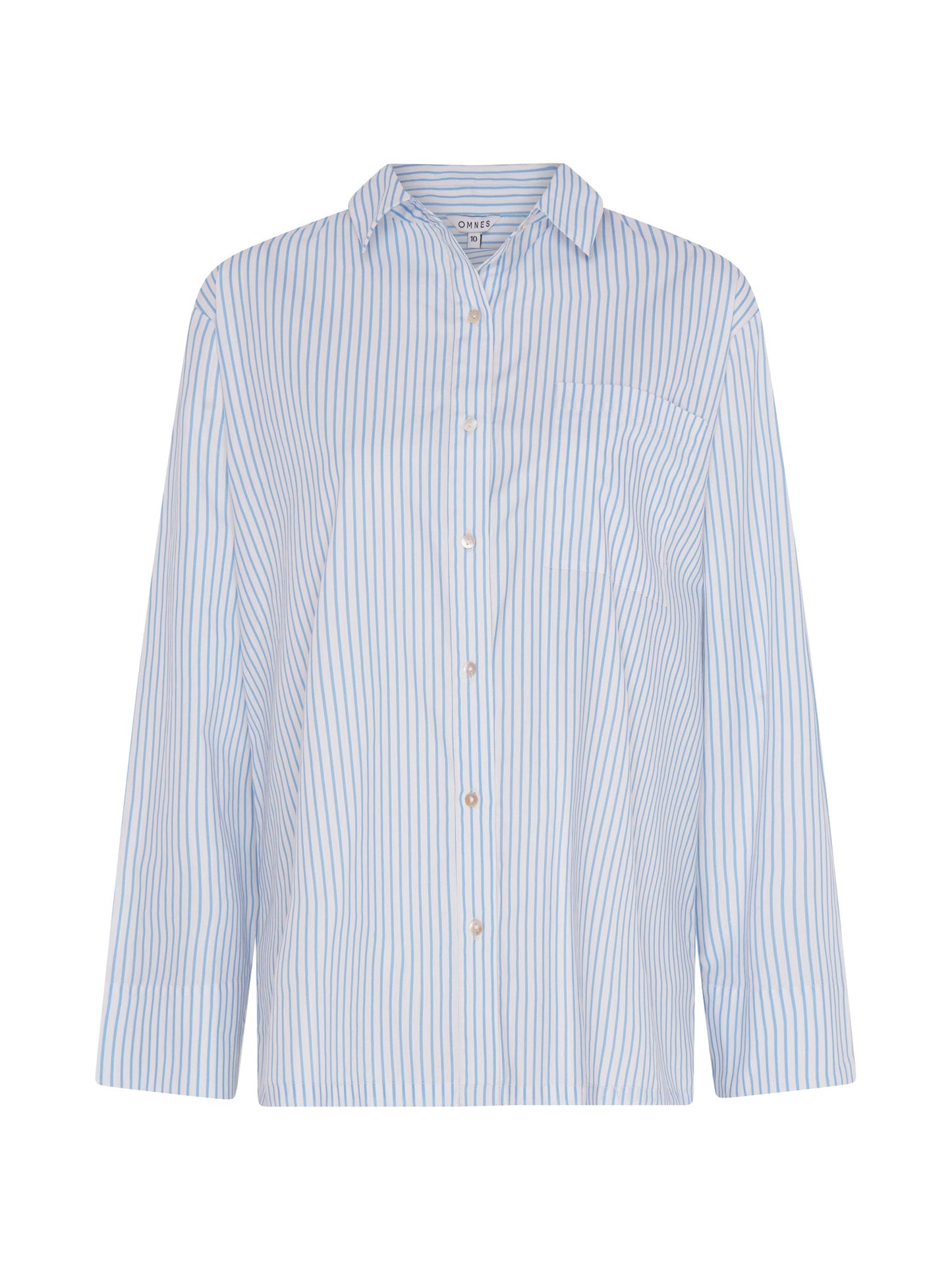 Nala Stripe Tie Back Shirt in Light Blue Stripe
