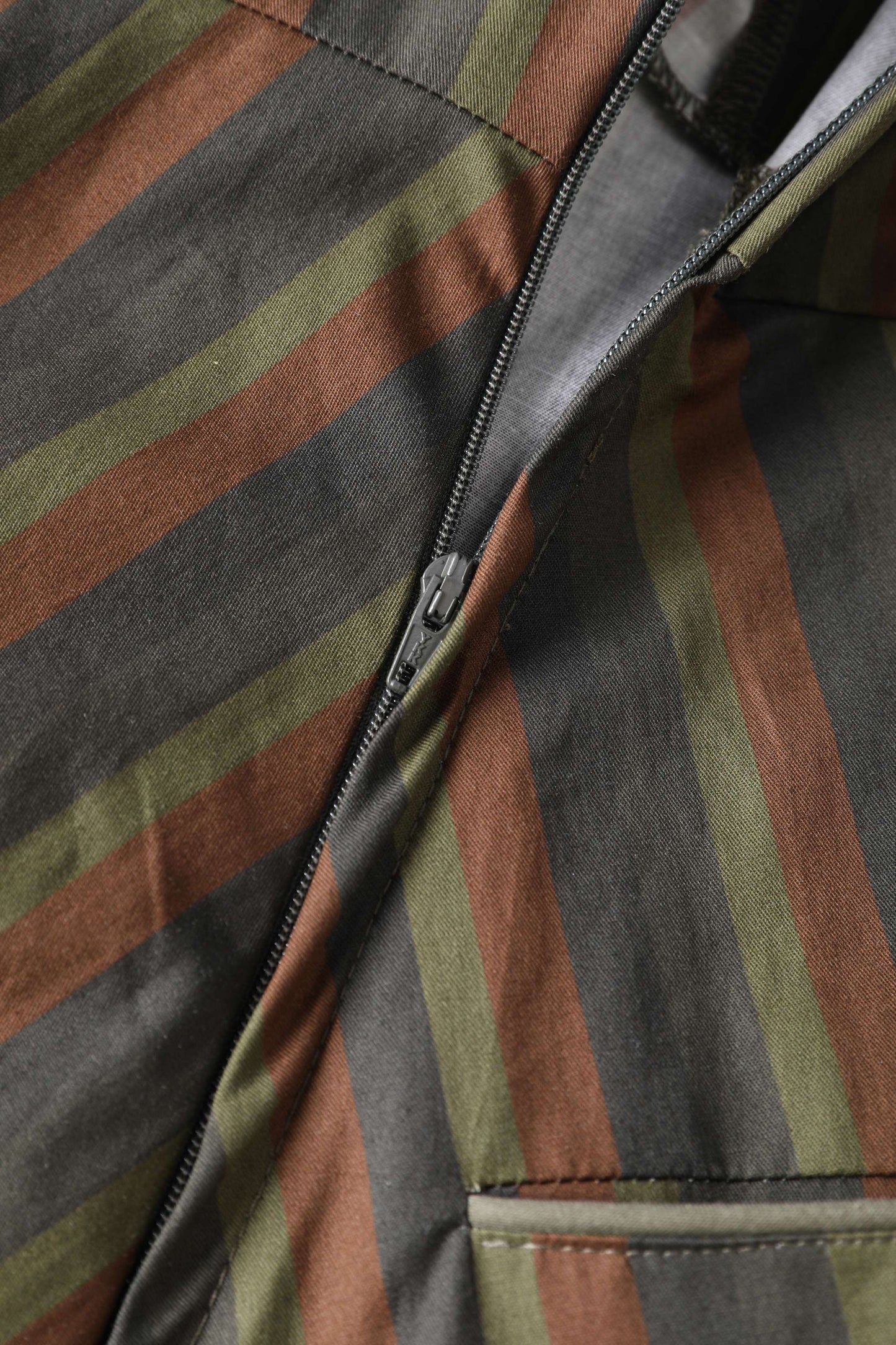 Mabel Striped Shirt Dress In Green