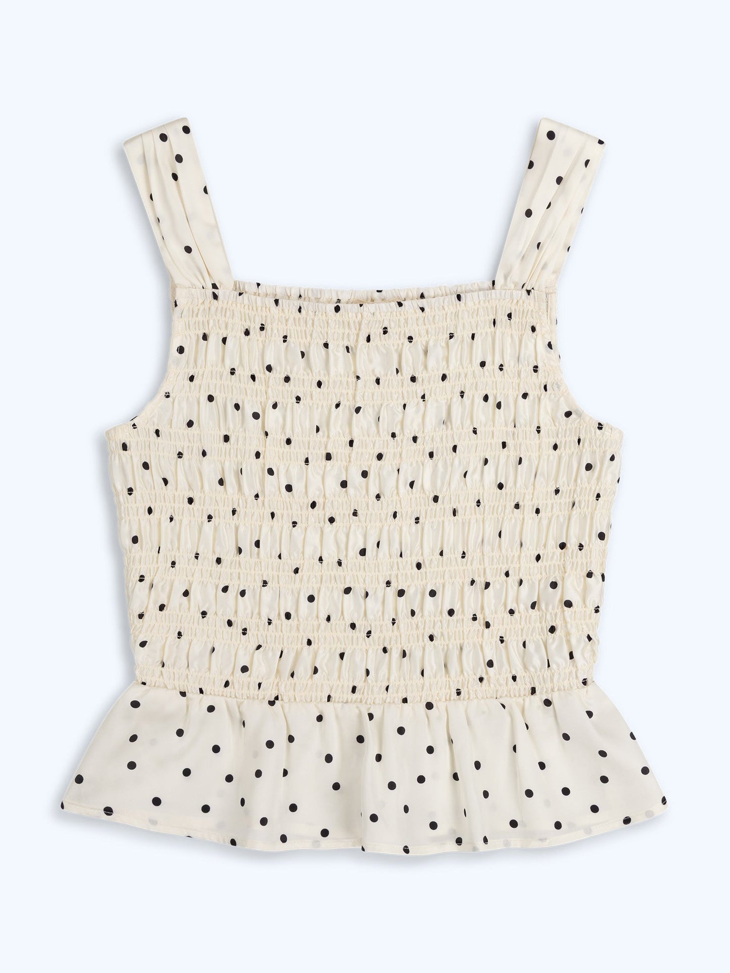 Rain Top in White Polka Dot