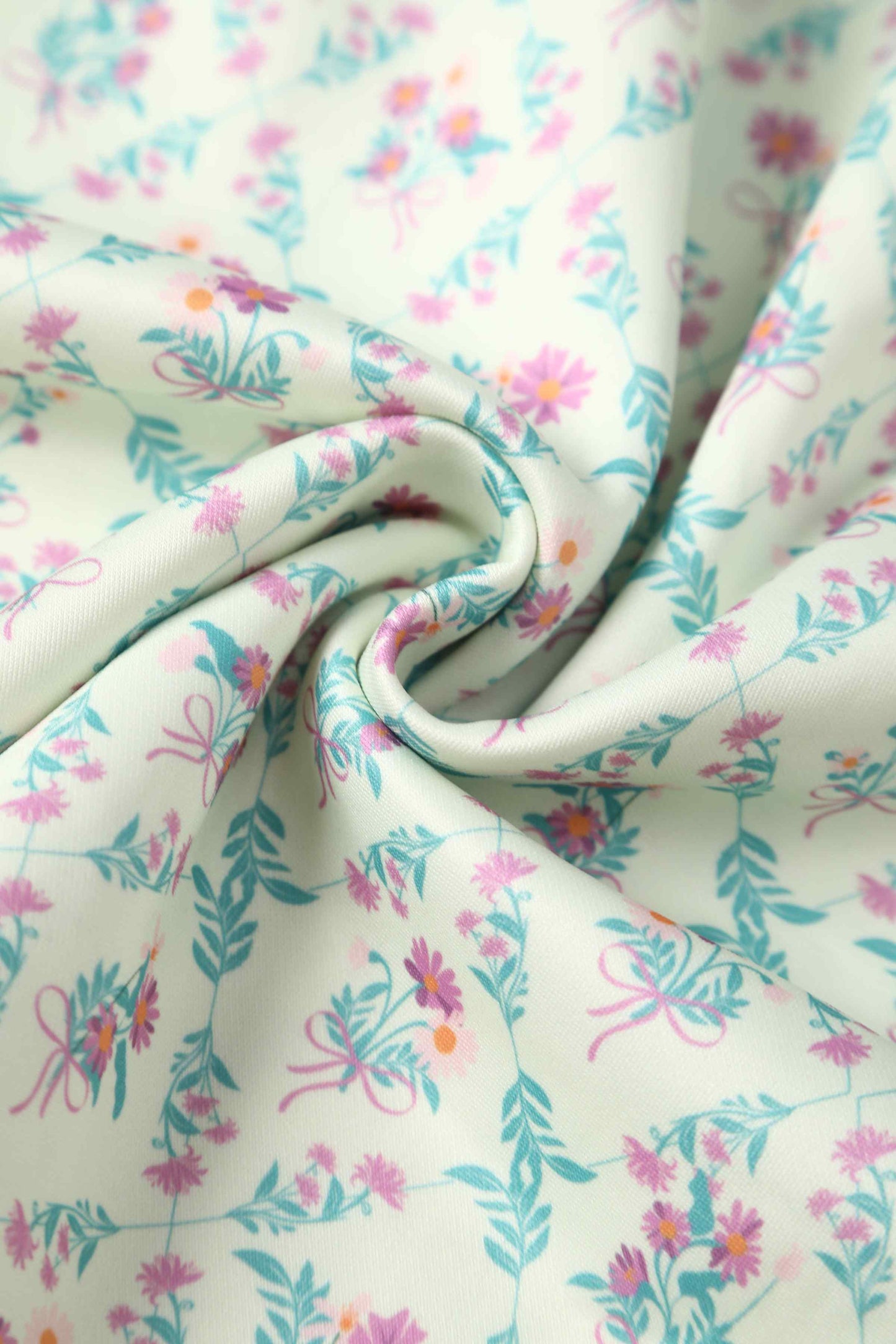 Lily White Floral Tile Off Shoulder Dress