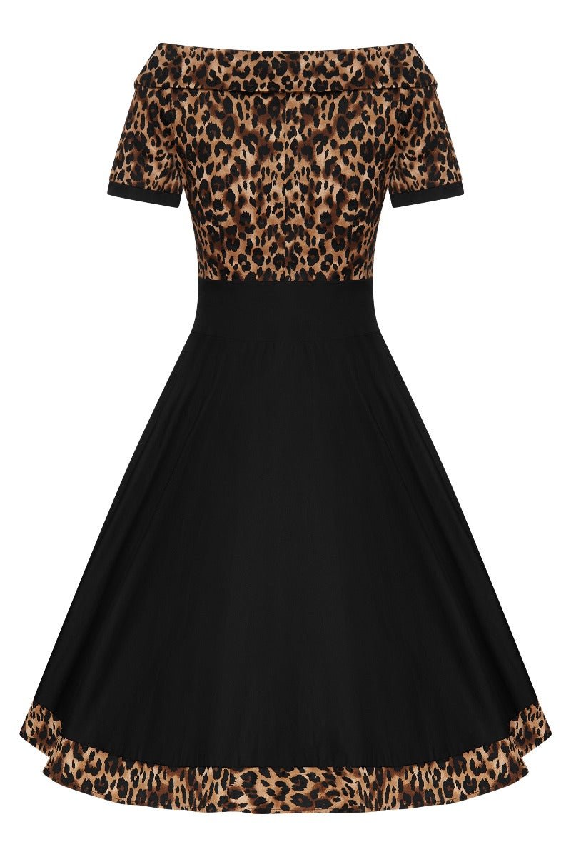 Darlene Swing Dress in Leopard Print