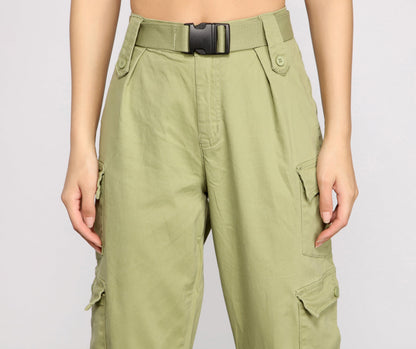 Boldly Belted Cargo Joggers