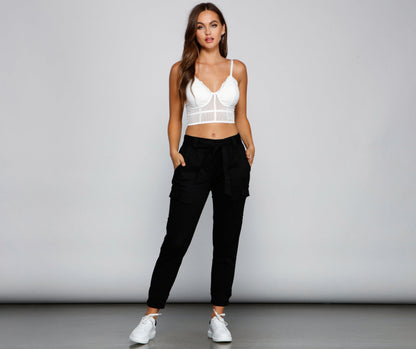 Basic And Chic High Waist Cargo Pants