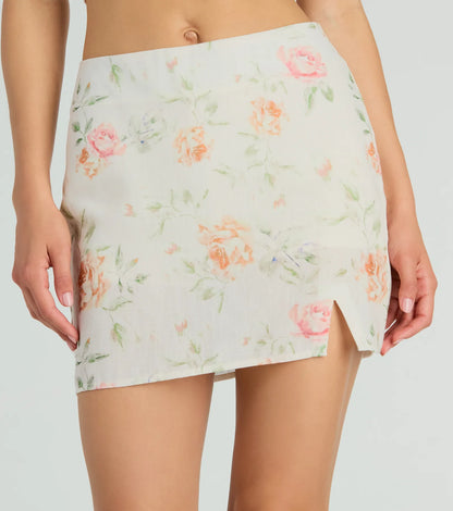 Prettiest Vibe High Waist Floral Woven Skort