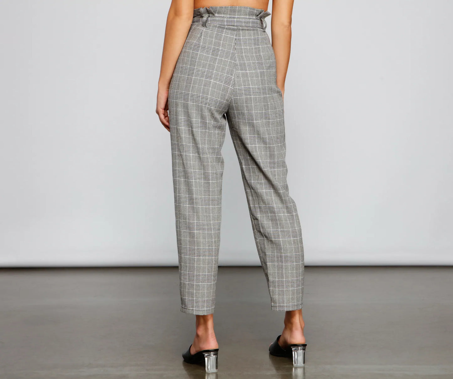 Chic Stunner High Waist Plaid Pants
