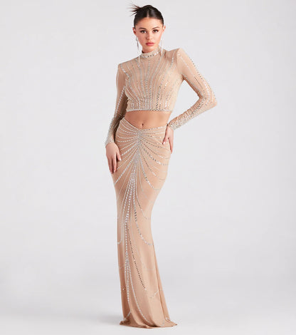 Wrapped In Rhinestone Maxi Skirt