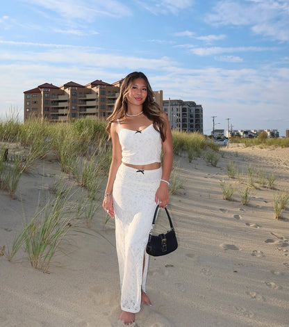 Unforgettable Dream High Rise Lace Maxi Skirt