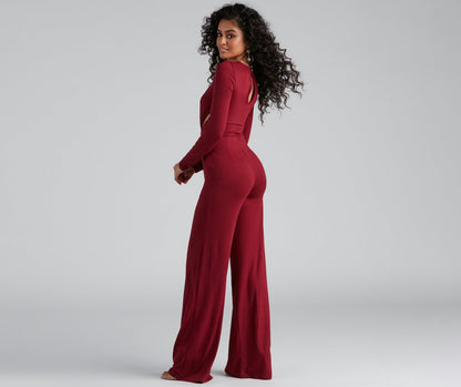 Stylish Affair O-Ring Wide Leg Jumpsuit