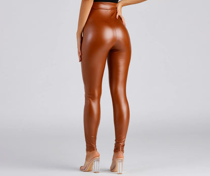 So Sleek Faux Leather Leggings