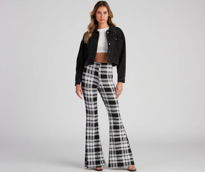 Mad About Plaid Flare Pants