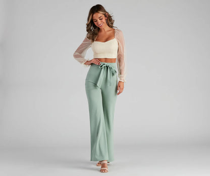 Sealed With Style Tie-Waist Pants