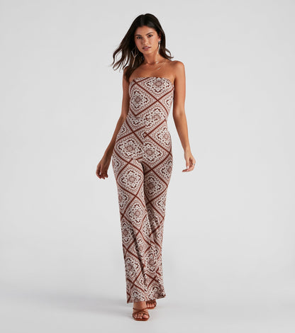 Stuck On Summer Boho Tube Jumpsuit