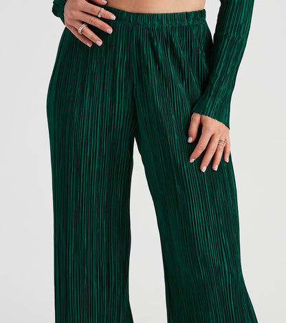 Dinner Date Satin Wide Leg Pants