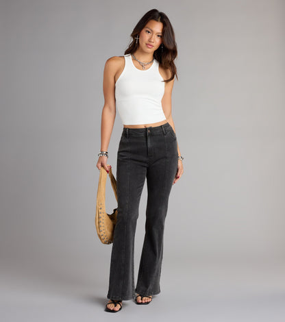 Wild Star Cheetah Mid-Rise Denim Jeans