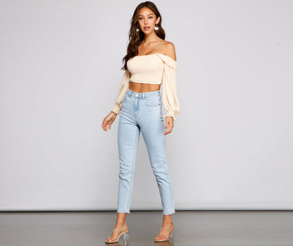 High Rise Chic Cropped Jeans