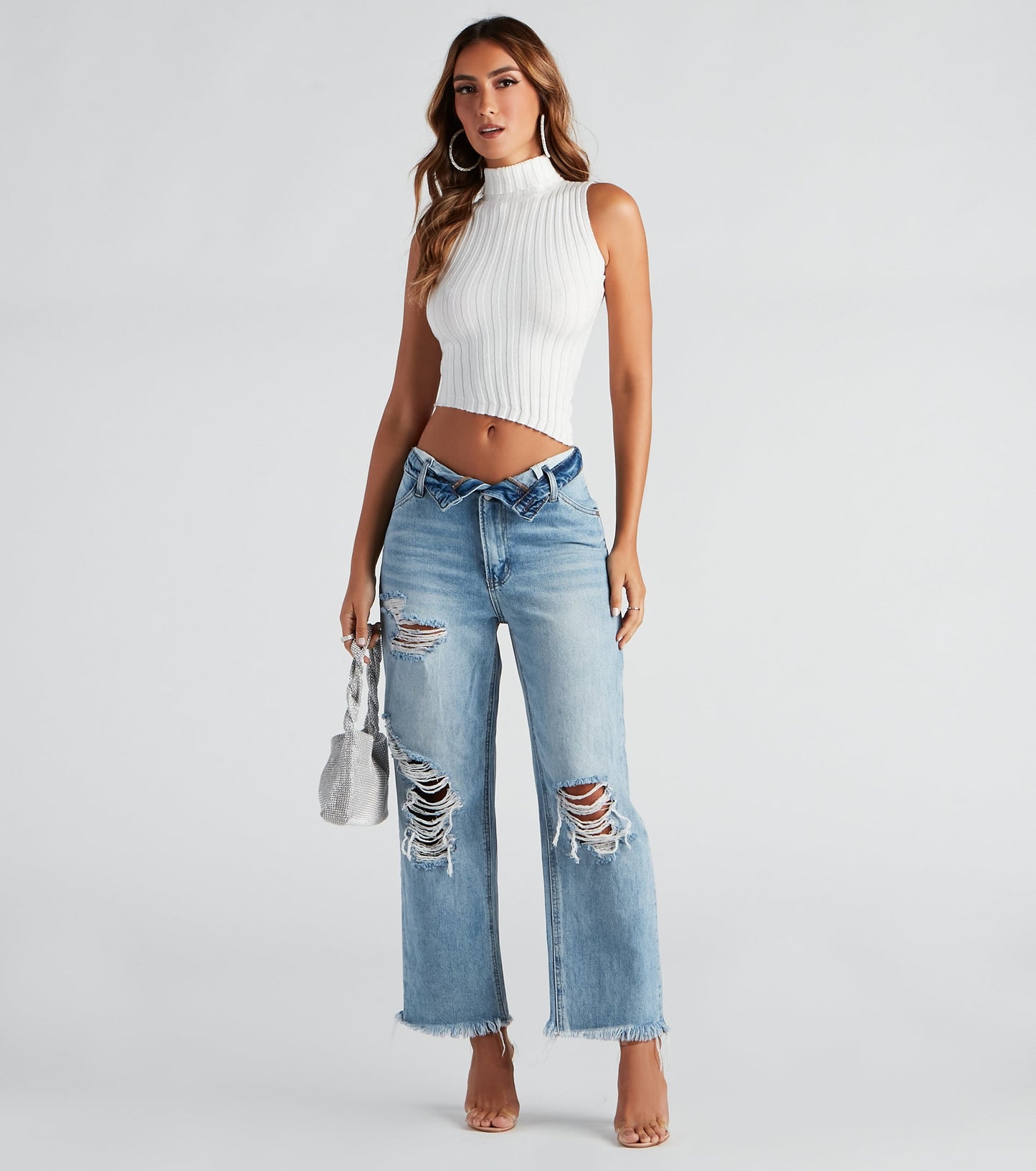 Flip The Switch Low-Rise Straight Leg Denim Jeans