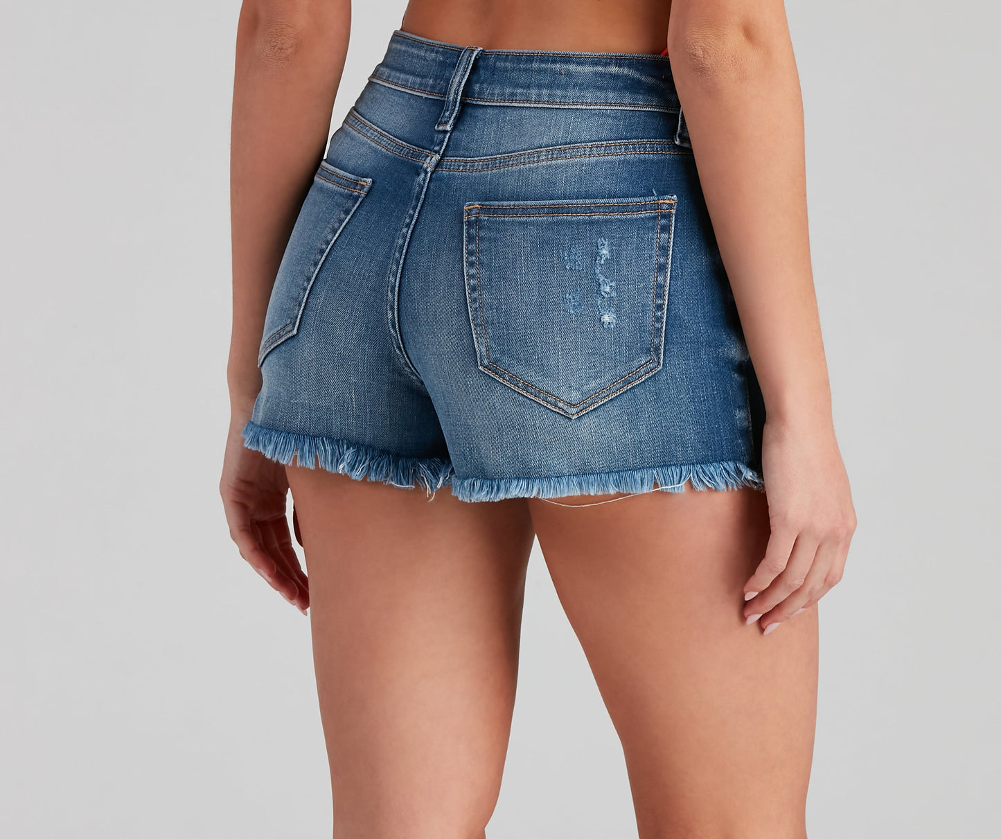 Day To Day High Rise Denim Shorts By Windsor Denim