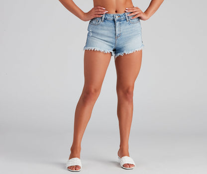 LA Scene Distressed Mom Shorts