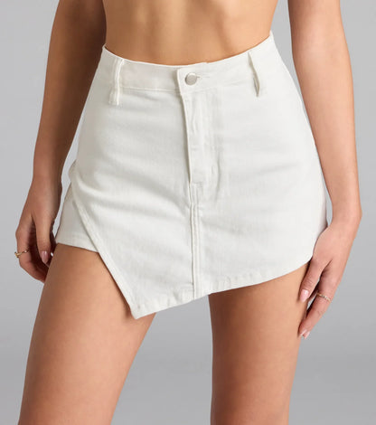 Trendy Moment Wrap Denim Skort