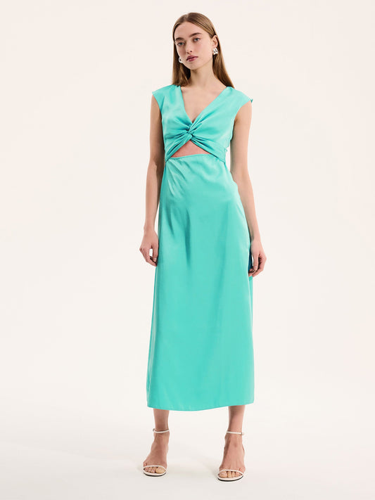 Marin Twist Dress in Turquoise