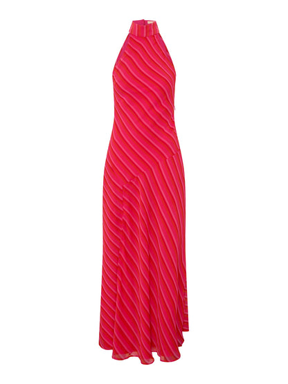 Elsie Striped Dress in Pink and Orange