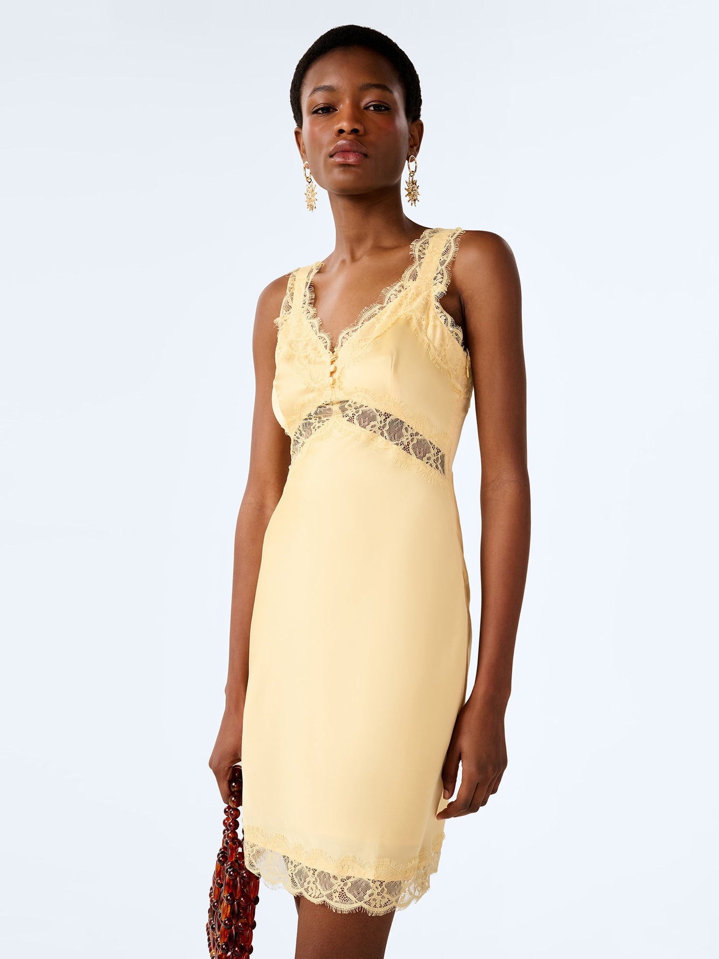 Allie Mini Dress in Double Cream