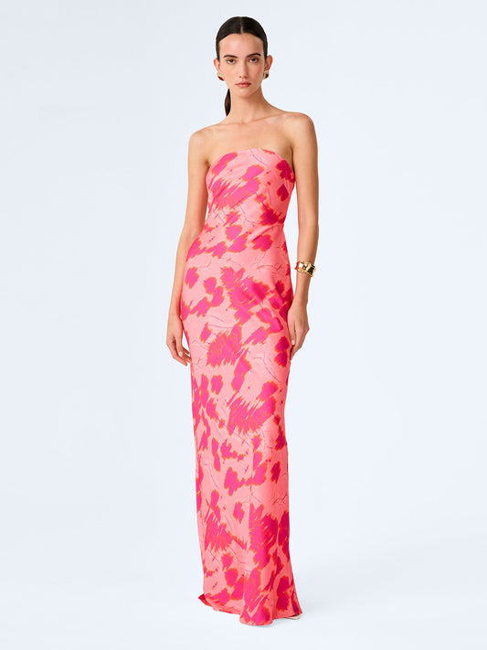Amdra Dress in Sunset Blur Print