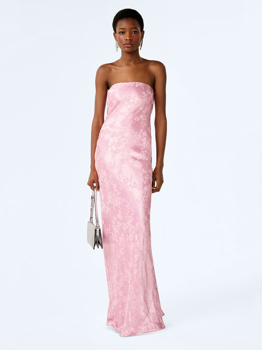 Amdra Jacquard Dress in Bleached Mauve