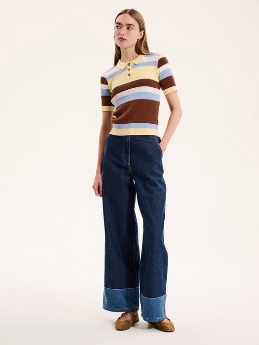 Amos Stripe Short Sleeve Top