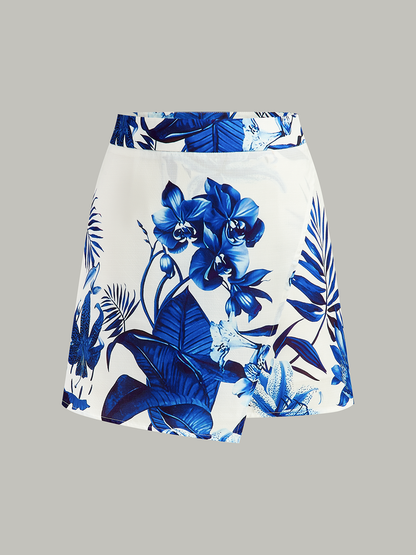 Asymmetric Wrap Skirt