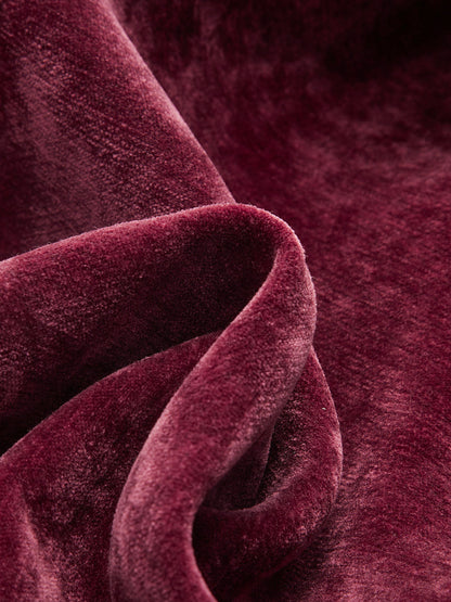 Velvet Pocket Straight-Leg Pants