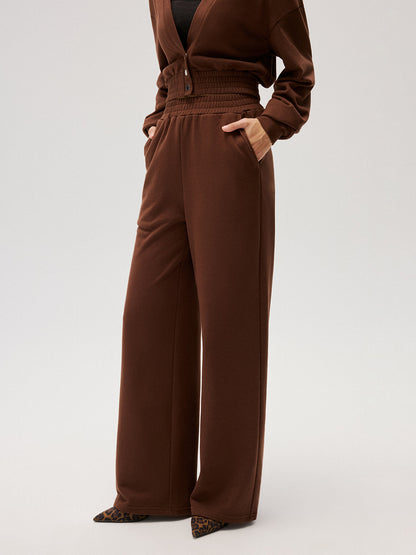 Elastic-Waist Straight-Leg Sweatpants