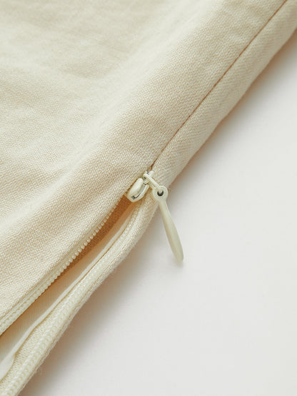 Cotton Linen Scallop Trim Two Piece Pants Set