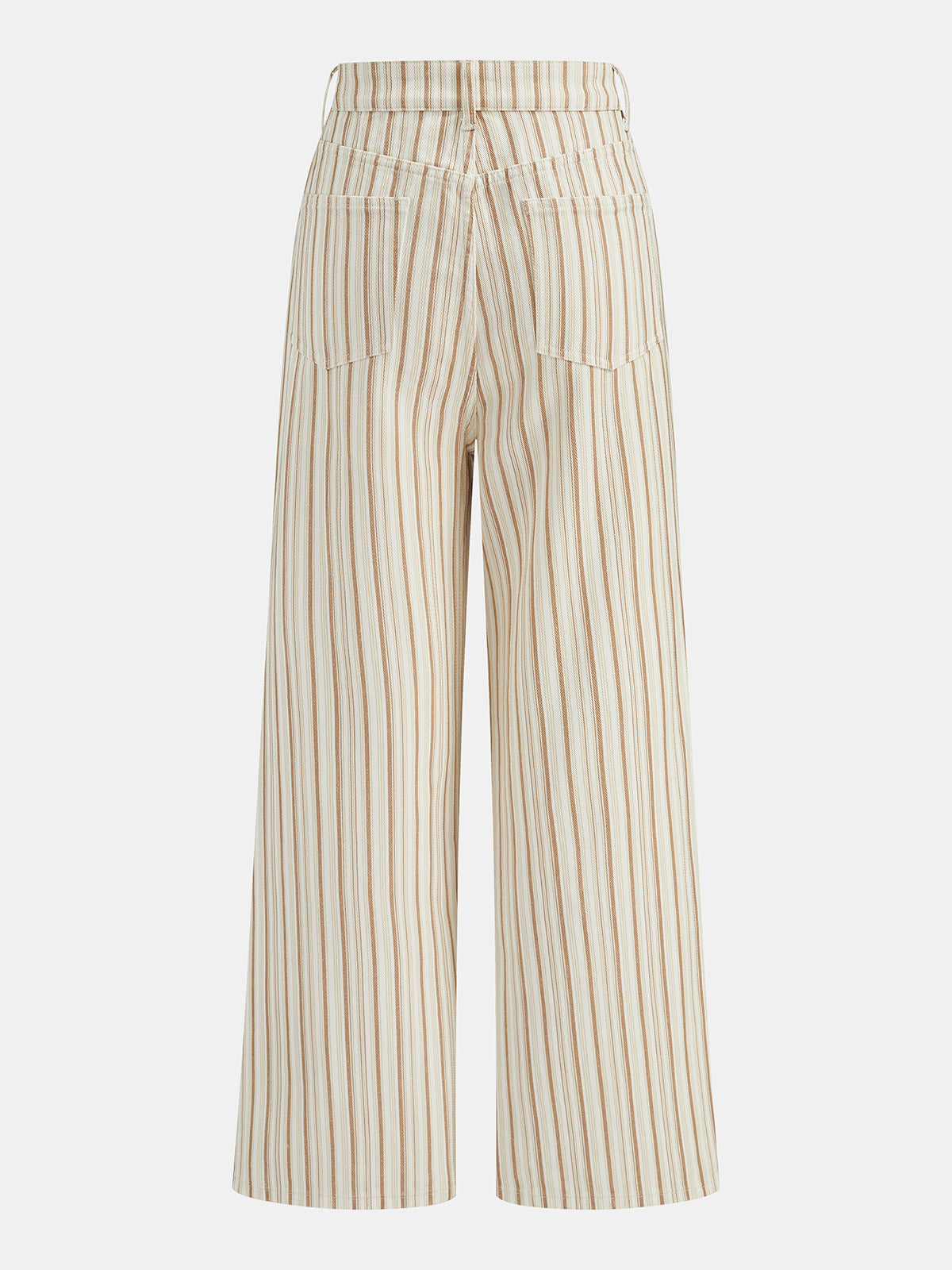 Striped Mid Waist Wide Leg Jeans