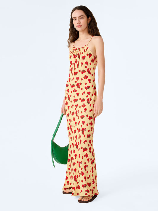 Cecile Dress in Tomato Print