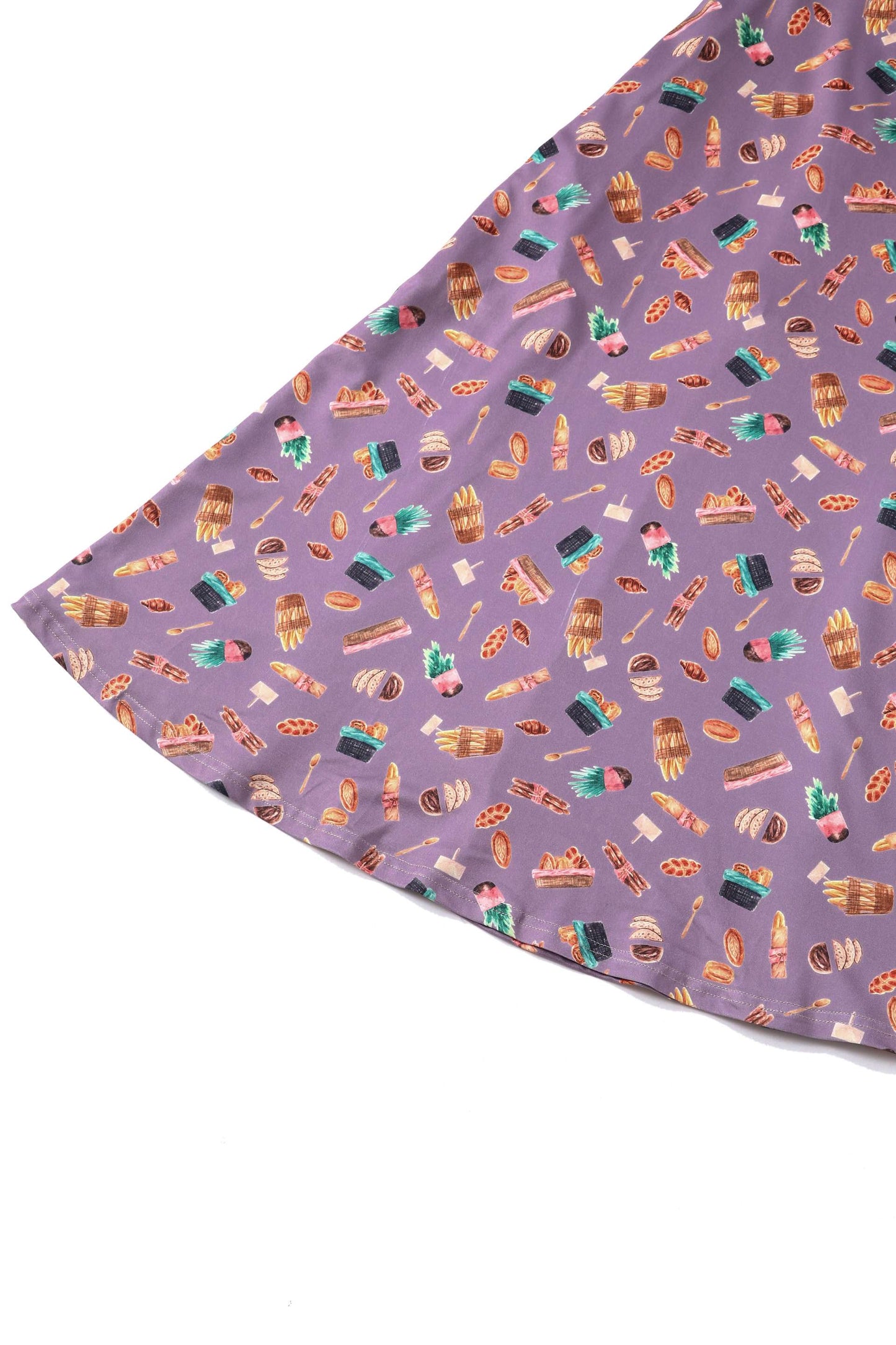 Janice Tea Dress In Purple Pastry Print