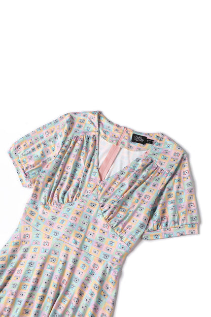 Julia Camera Print Midi Dress