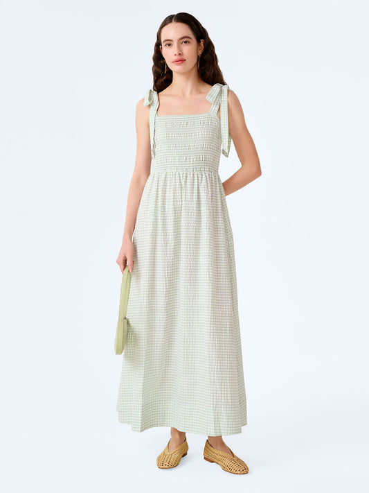 Dixie Dress in Mint and White Gingham