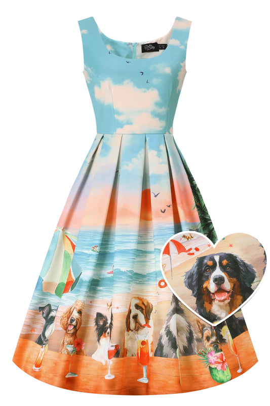 Amanda Beach Bark Club Flared Dress