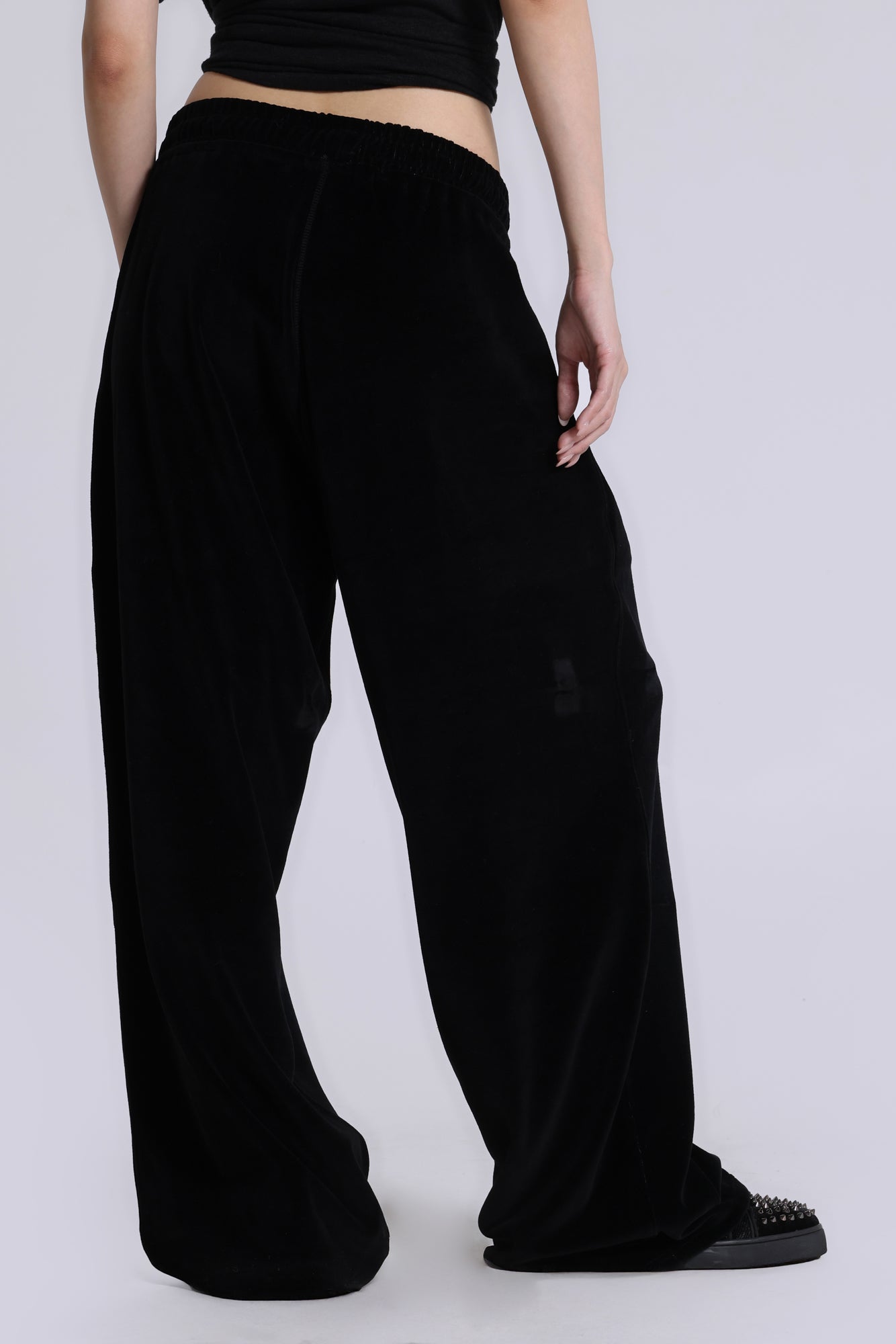 Denim Wash Velour Monster Joggers