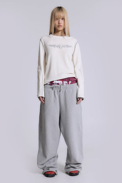 Grey Marl Waffle Monster Joggers