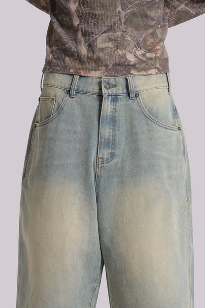Light Wash Jumbo Jorts