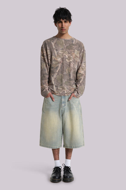 Light Wash Jumbo Jorts