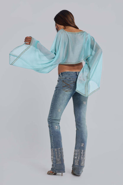 Lunet Studded Cape Top