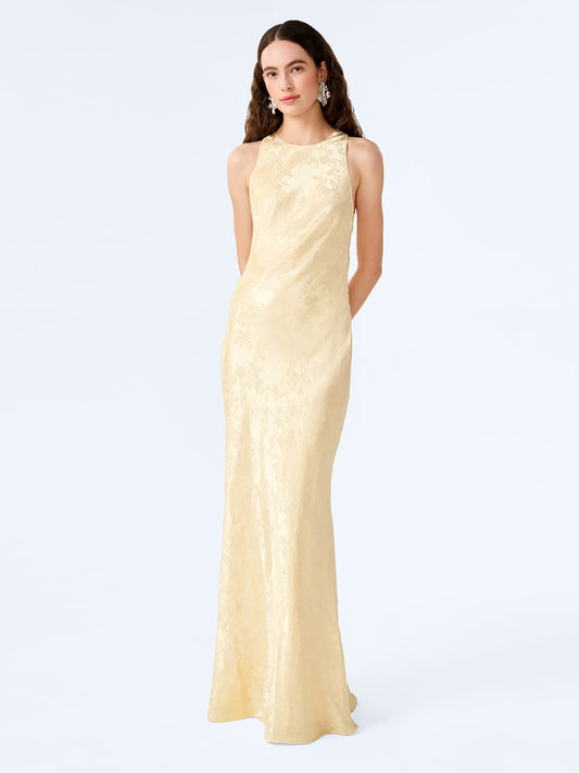 Jai Jacquard Dress in Double Cream