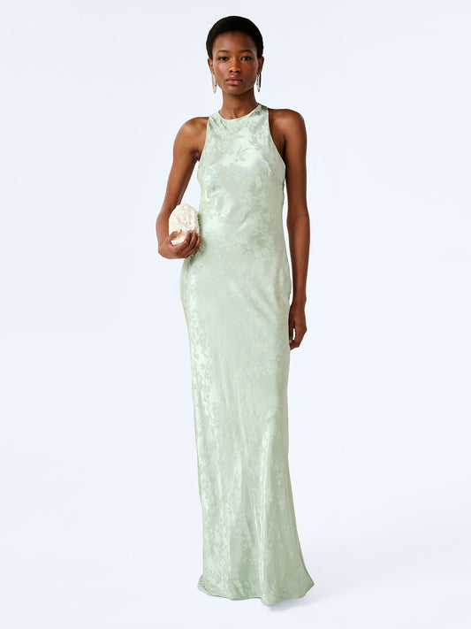 Jai Jacquard Dress in Sage