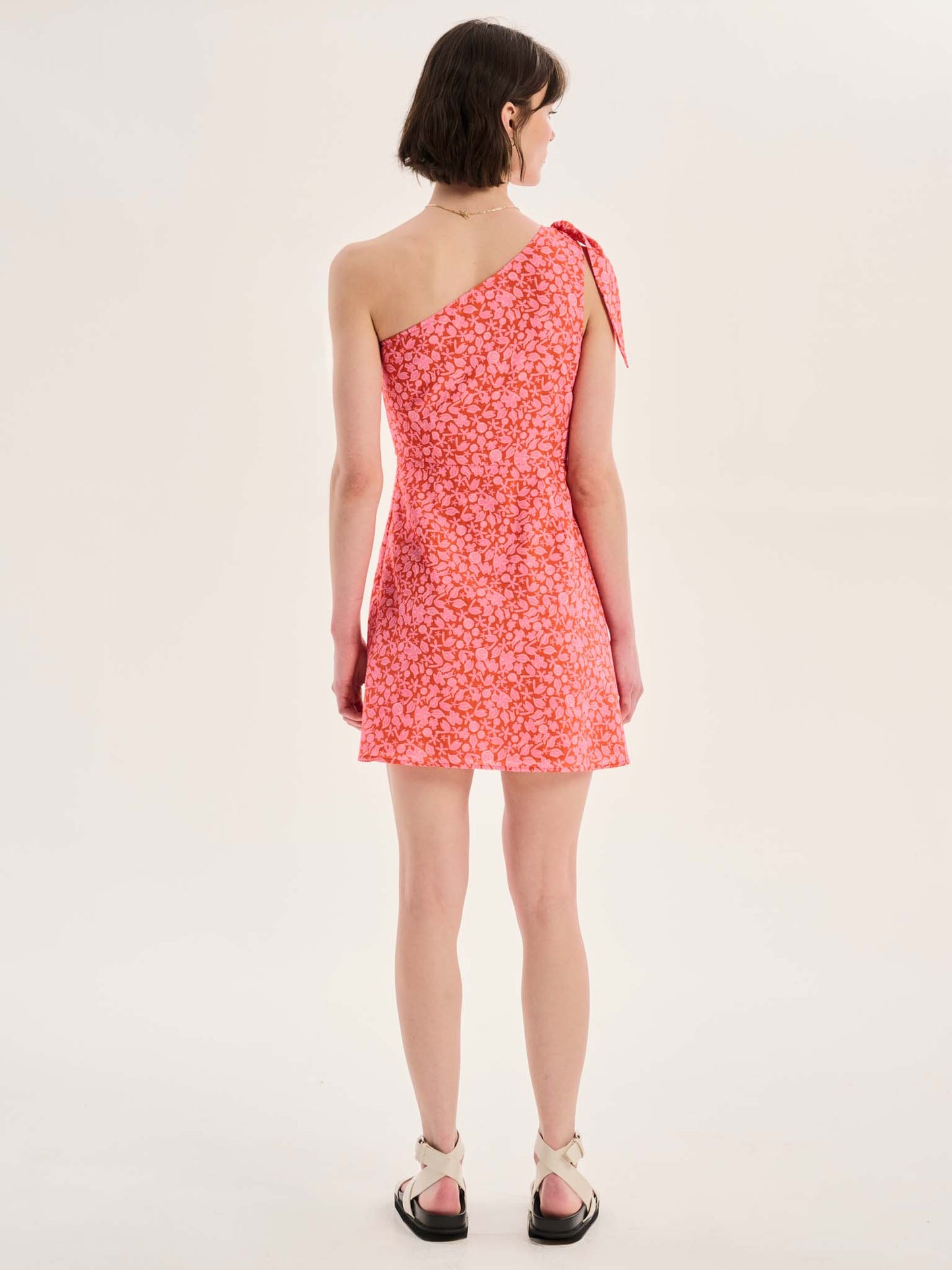 Kailani One Shoulder Mini Dress in Floral Print