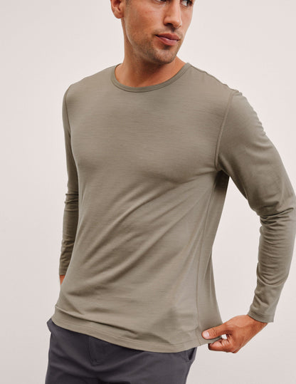 Merino Wool Men's Long Sleeve Crew