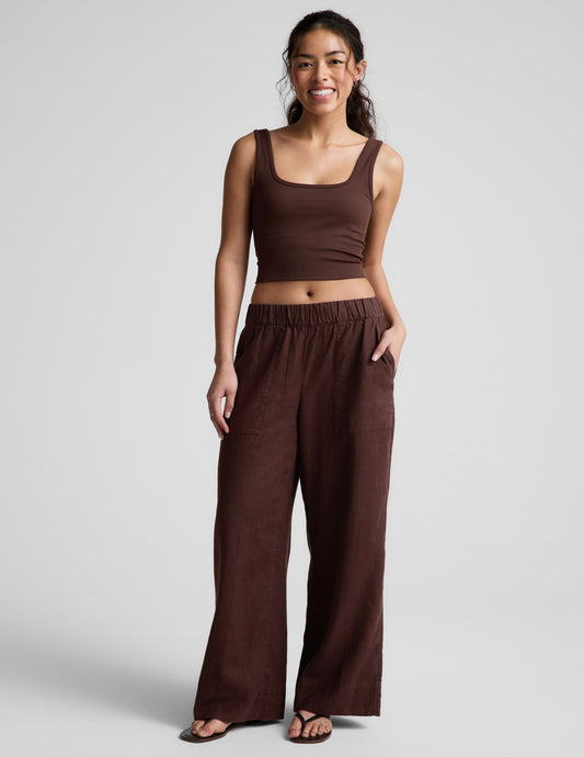SoftWash Linen Easy Wide Leg Pant 29"